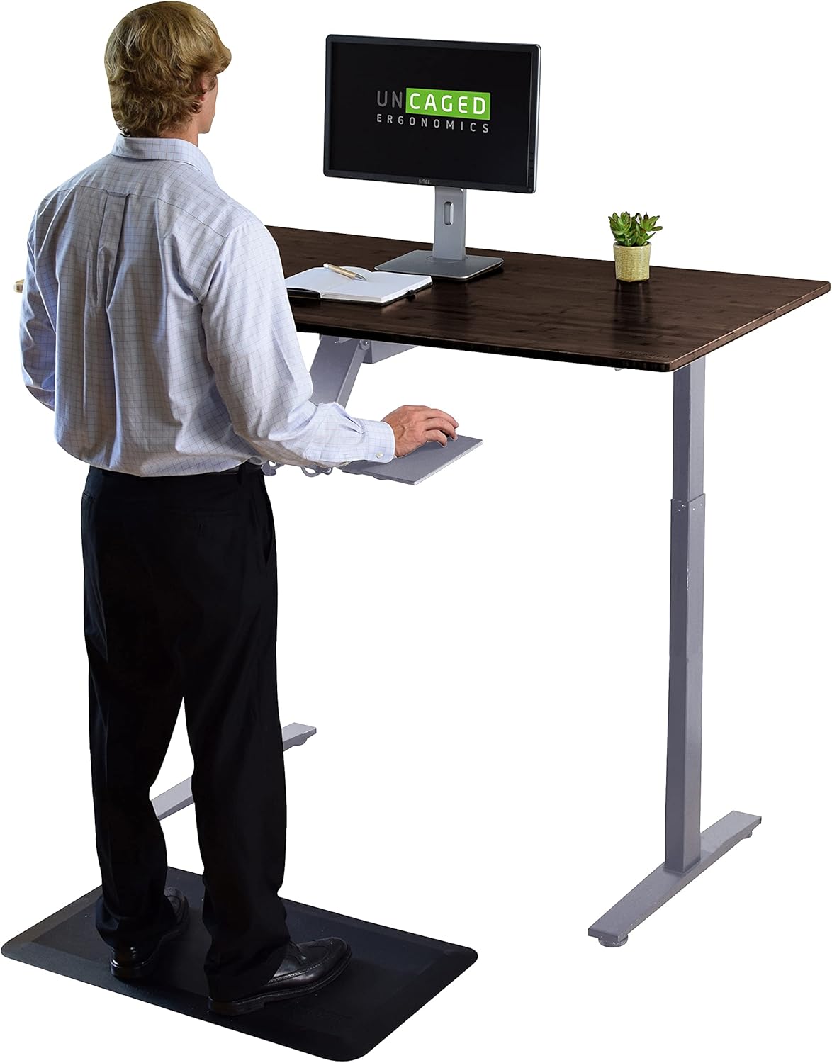 best standing desks on amazon on Amazon Com Rise Up Dual Motor Electric Standing Desk 60x30 Black Bamboo Desktop Premium Ergonomic Adjustable Height Sit Stand Up Home Office Computer Desk Table Motorized Powered Modern Furniture Small Standup Electronics