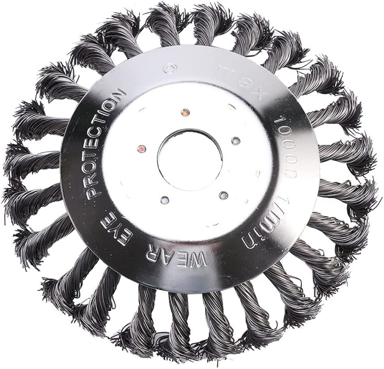 YUET 6'' Grass trimmers Strimmer Head Garden Trimmer Wire Brush Solid Steel Wheel Weed Razors Snow Island Plough Rope Mower for Lawn Rotating Replacement Tool (6 inches)