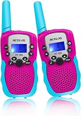 Retevis RT388 Kids Walkie Talkies VOX, Flashlight, 8 Volume Levels, Blue-Pink
