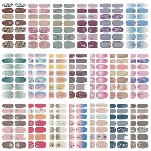 20 Sheets Nail Polish Stickers Full Nail Wraps Sticker
