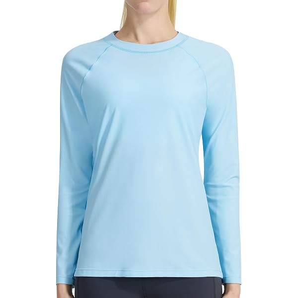 QOMEWA Damen Rashguard UPF 50+ Kurzarm – Schnelltrocknend, UV-Schutz, Für Schwimmen & Strand