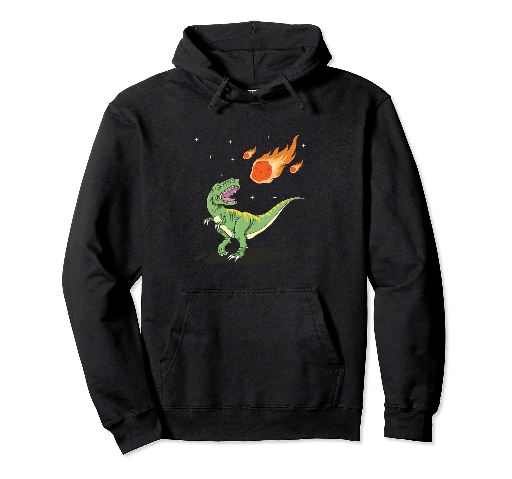 Dinosaur Meteorite Comet Meteor Shower Tyrannosaurus Pullover Hoodie