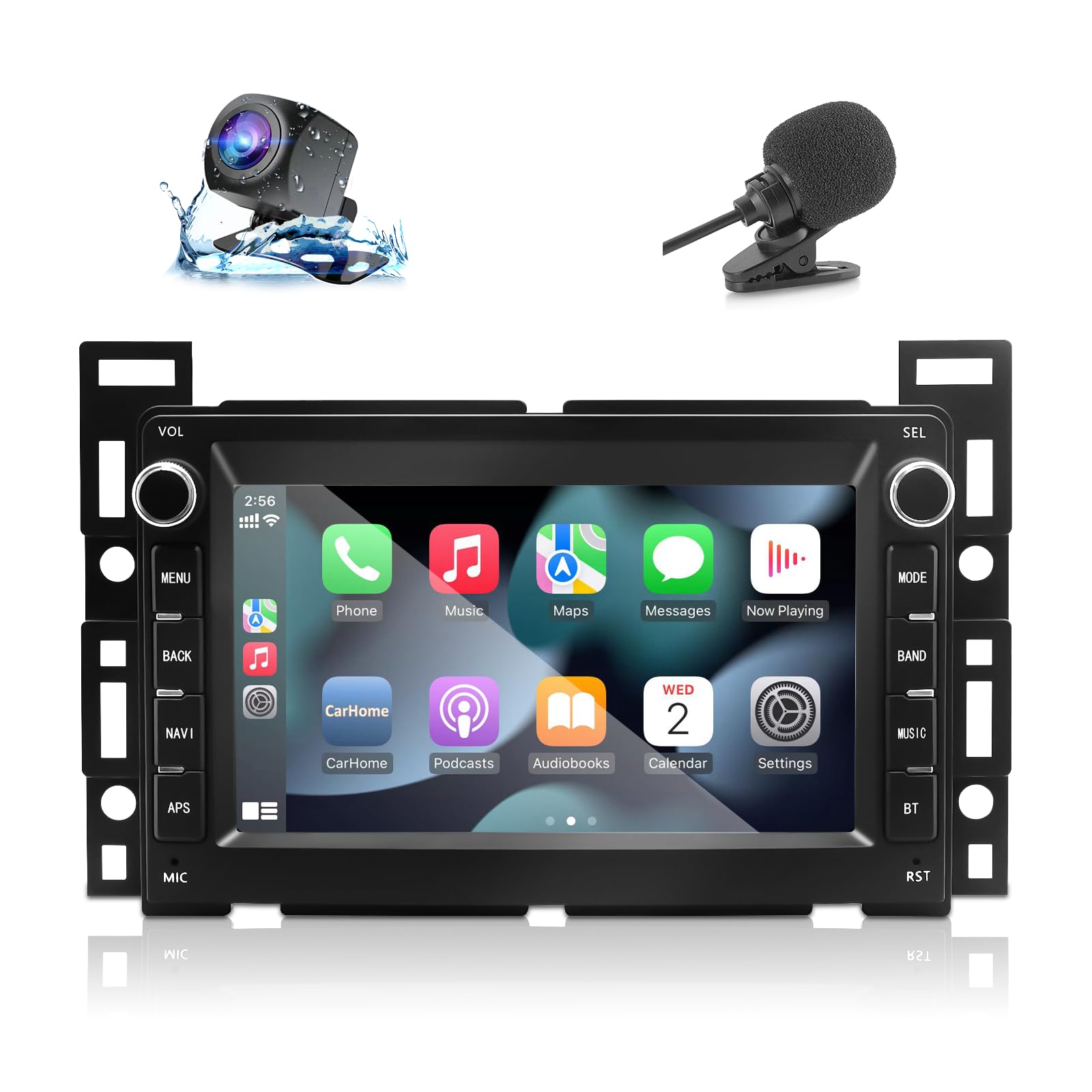 Photo 1 of [2+64G] Car Radio for Pontica G6 (2005-2008)/ Torrent 2006, Chevy Equinox (2005-2006)/ Malibu, 2 Din Car Srereo with Wireless Carplay/Android Auto, Steering Wheel Controls/AHD Camera/FM/App Store