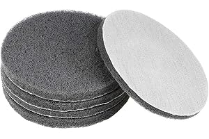 uxcell 5 Inch 800 Grit Drill Power Brush Tile Scrubber Scouring Pads Cleaning Tool 5pcs