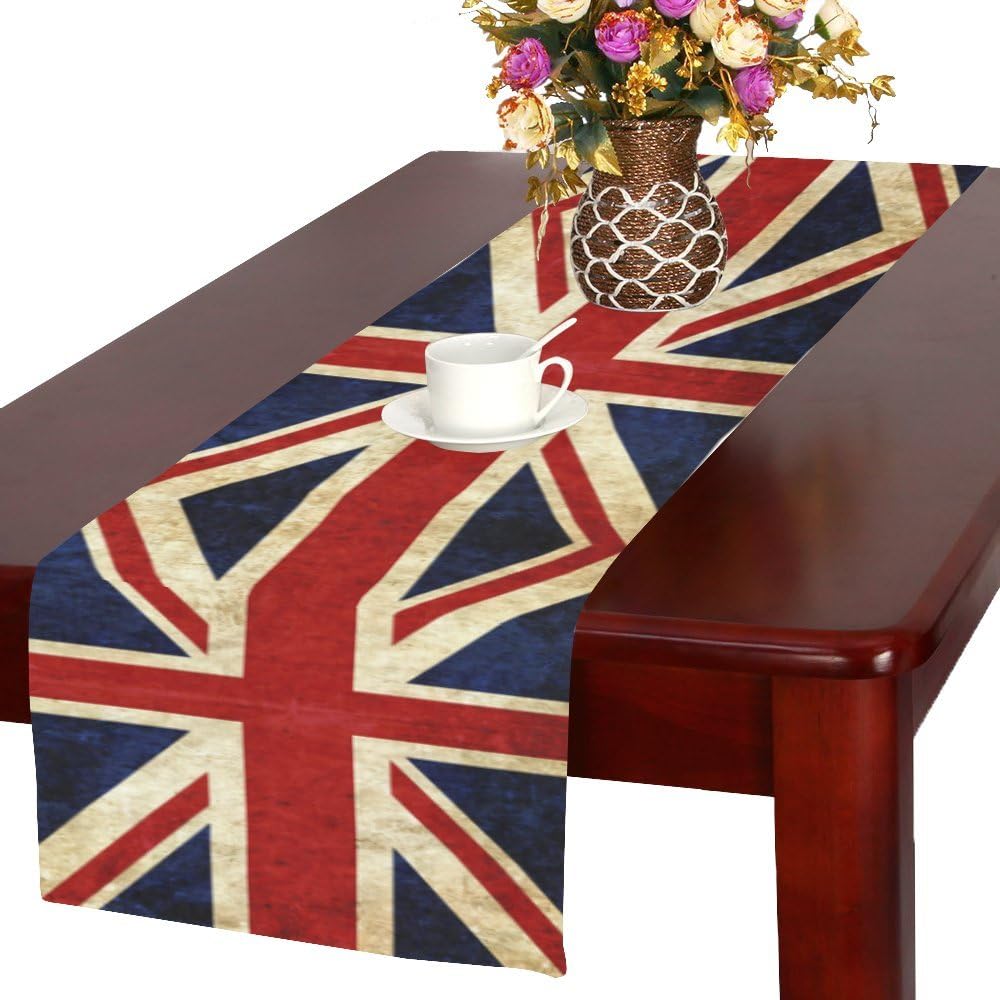 Interestprint Grunge Union Jack Flag Fabric Table Runner Placemat 16 X 72 Inch Interestprint Grunge Union Jack Flag Fabric Table Runner Placemat 16 X 72 Inch