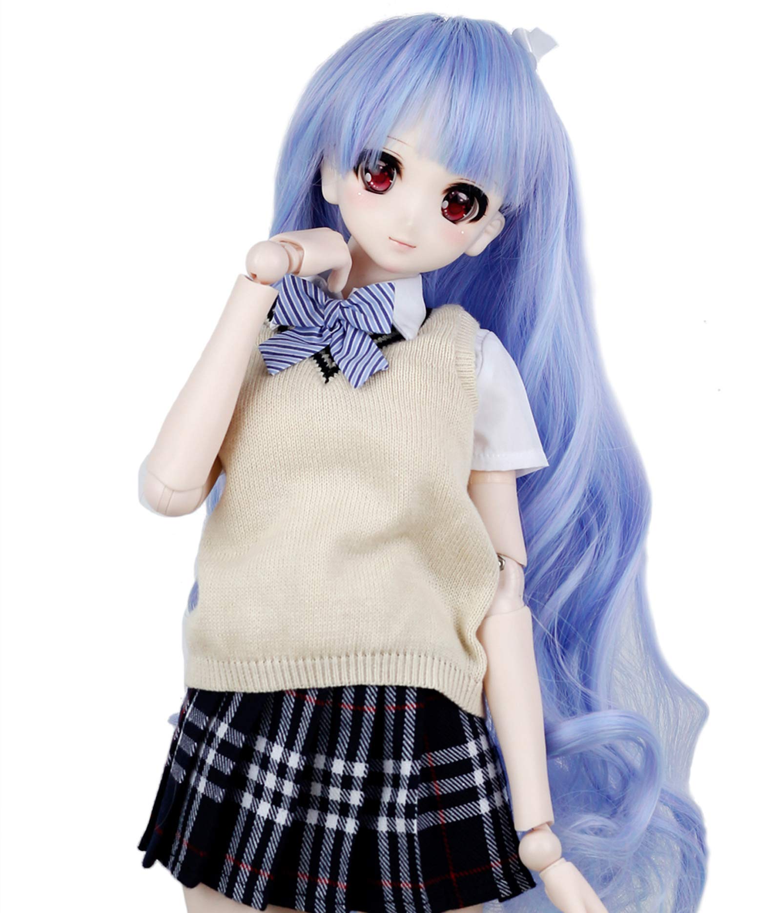 Photo 1 of Wigs Only 8-9 inch 1/3 BJD Wig Doll Hair SD DZ DD DOD Wig (Blue)
