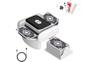 Wcatubao Card Shuffler - Automatic Card Shuffler Low Noise Rechargeable Portable Card Shuffler 1-2 Decks for Poker/UNO/Blackj