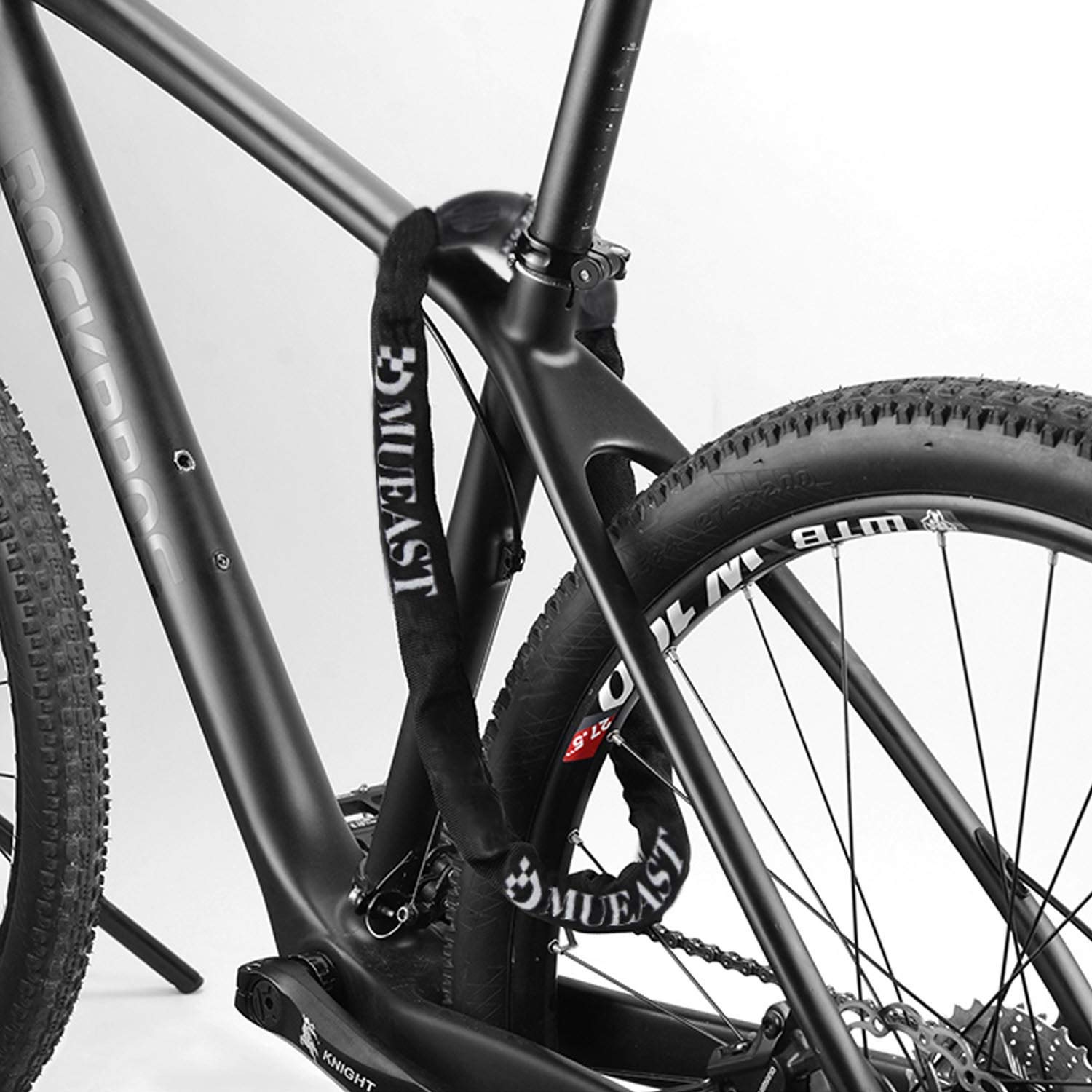 MUEAST Fahrradschloss, Zahlenschloss mit Stahlkettenglieder 7mm x 900mm Kettenschloss mit Zahlenkombination für Fahrrad und Motorrad, 860g (Black)