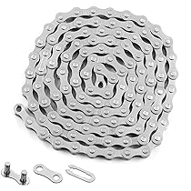 1/2 X 1/8 Bike Chain Single-Speed Bicycle Chain 1/2 X 1/8 Inch 116 Links - Magic Buckle Easy Install 7 Speed Chain