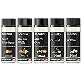 Diffuser Oil | Aromatherapy Fragrances Inspired by 5-Star Iconic Retreat | Essential Oil Blend | Luxurious Scents Gift Set-5x20ml Bottles Set-The 1 Hotel Miami Beach & Premium Resorts- Hostess Gift