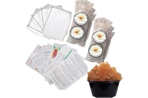 4 PORTION Cups - Makes Gallons of Original Florida Sun Kefir Water Kefir Probiotic Scoby Grains (6) SIX Brewing Bags