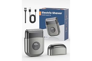 WEQOEE Electric Razor for Men Face,IPX7 Waterproof Electric Shavers Beard Trimmer for Men, LED Display & Type-C Rechargeable, Portable Wet & Dry Mini Travel Foil Shaver, Ideal Christmas Gifts Birthday Gifts