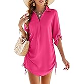 MIRALUNA Women's Swimsuit Cover Up Bikini Bathing Suit Swimwear Beach Coverups Shirt Dress
