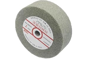 JUNLIXN 𝐉𝐔𝐍𝐋𝐈𝐗𝐍 6" x 2" Extra Thick Nylon Fiber Buffing Wheel, 5/8" Arbor Hole 180 Grit Abrasive Deburring Wheels Polishing Discs for Bench Grinder, Drill (7 P)