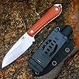 Watchman W206 EDC Fixed Blade Knife 14C28N Blade Steel Micarta Handle with Kydex Sheaths for Outdoor Activities Camping (Desert)