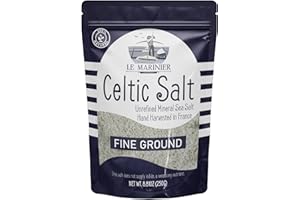 LE MARINIER CELTIC SALT Le Marinier French Sea Salt Fine Ground, 8.81oz – 0.6lb. Mineral Rich 100% Natural and Unrefined Sea Salt Organic Mineral Fine Ground. Hand Harvested Mineral Salt (0.6lb Fine Ground)