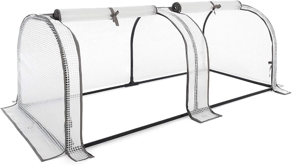 Christow Grow Tunnel Cloche 1.3m - 2 Section Poly Tunnel Greenhouse