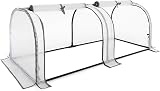 Christow Grow Tunnel Cloche 1.3m - 2 Section Poly Tunnel Greenhouse