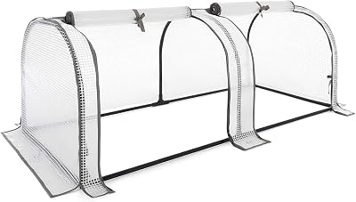 Christow Grow Tunnel Cloche 1.3m - 2 Section Poly Tunnel Greenhouse