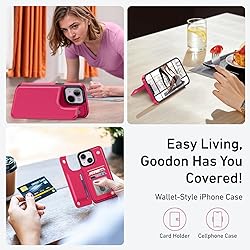Goodon for iPhone 14 Plus Case Wallet - Flip Folio