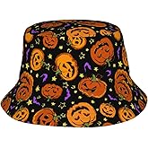 Halloween Hats Women Men Funny Halloween Pumpkin Bucket Hat Sun Hat Outdoor for Men Women Beach, Golf, Fishing Hat