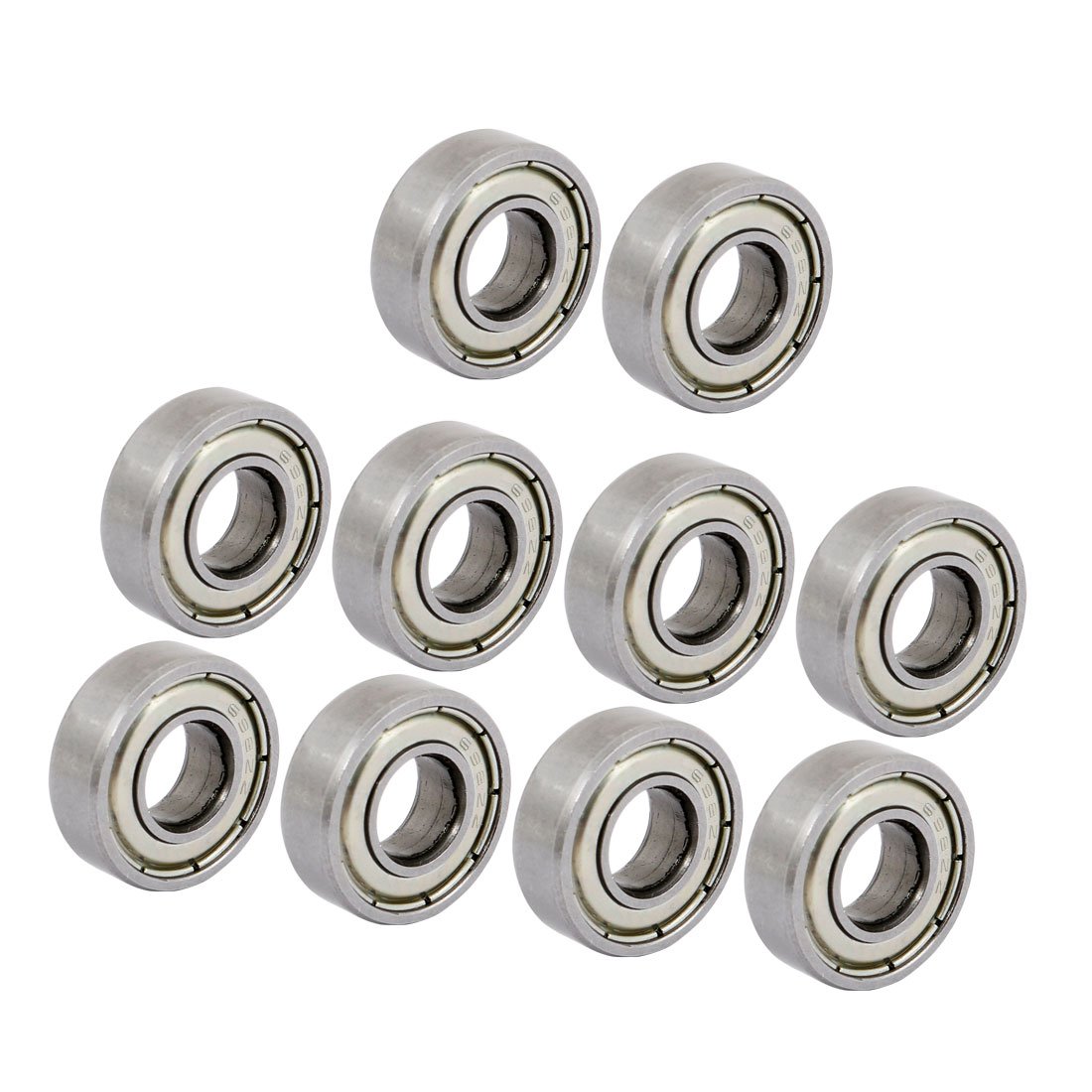 sourcing map 8mm x 19mm x 6mm Sealed Deep Groove Radial Ball Bearings 698ZZ 10 Pcs