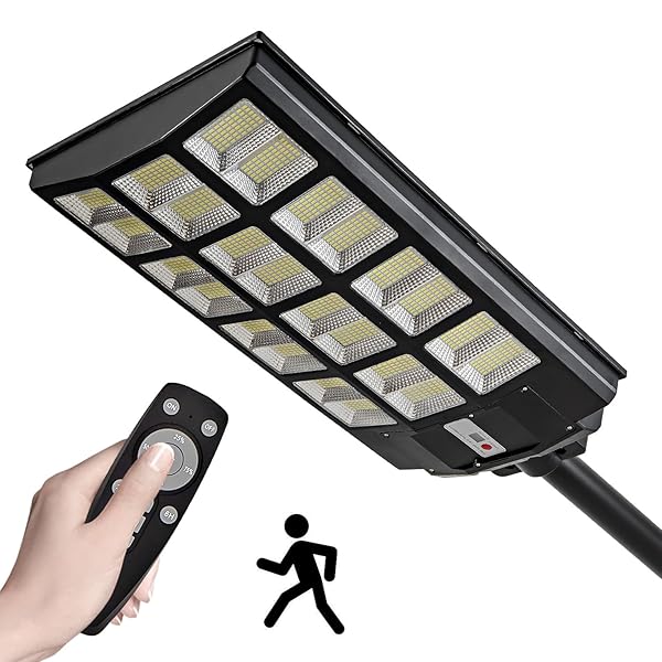 4000W SOLAR STREET LIGHTS OUTDOOR WATERPROOF, 400000LM, DUSK...