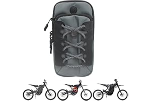 MARSRUT Phone Bag for Ebike, Pouch Fits for Surron Light Bee/Talaria/X260/X160/E Ride Pro/Surron Ultra Bee EDirt Bike, Motorcycle Front Battery Frame Cover Storage Bag for Electric Dirt Bikes (Grey)