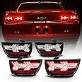 ACANII - For 2010 2011 2012 2013 Chevy Camaro Black Housing LED Tail Lights Brake Lamps Replacement Driver & Passenger