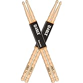 Drum Sticks 2 Pair Maple Wood Drumsticks Non-slip Wave Design for Drums