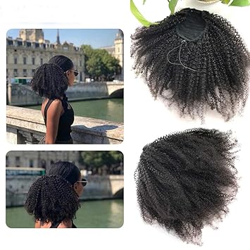 Amazon Com Easen Hair 8inch 4b 4c Brazilian Virgin Hair Ponytail