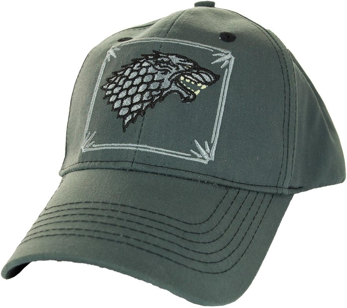 Game Of Thrones House Stark Wolf Stitch Hat With Adjustable Velcro Strap One Size Fits Most Gray At Amazon Women S Clothing Store