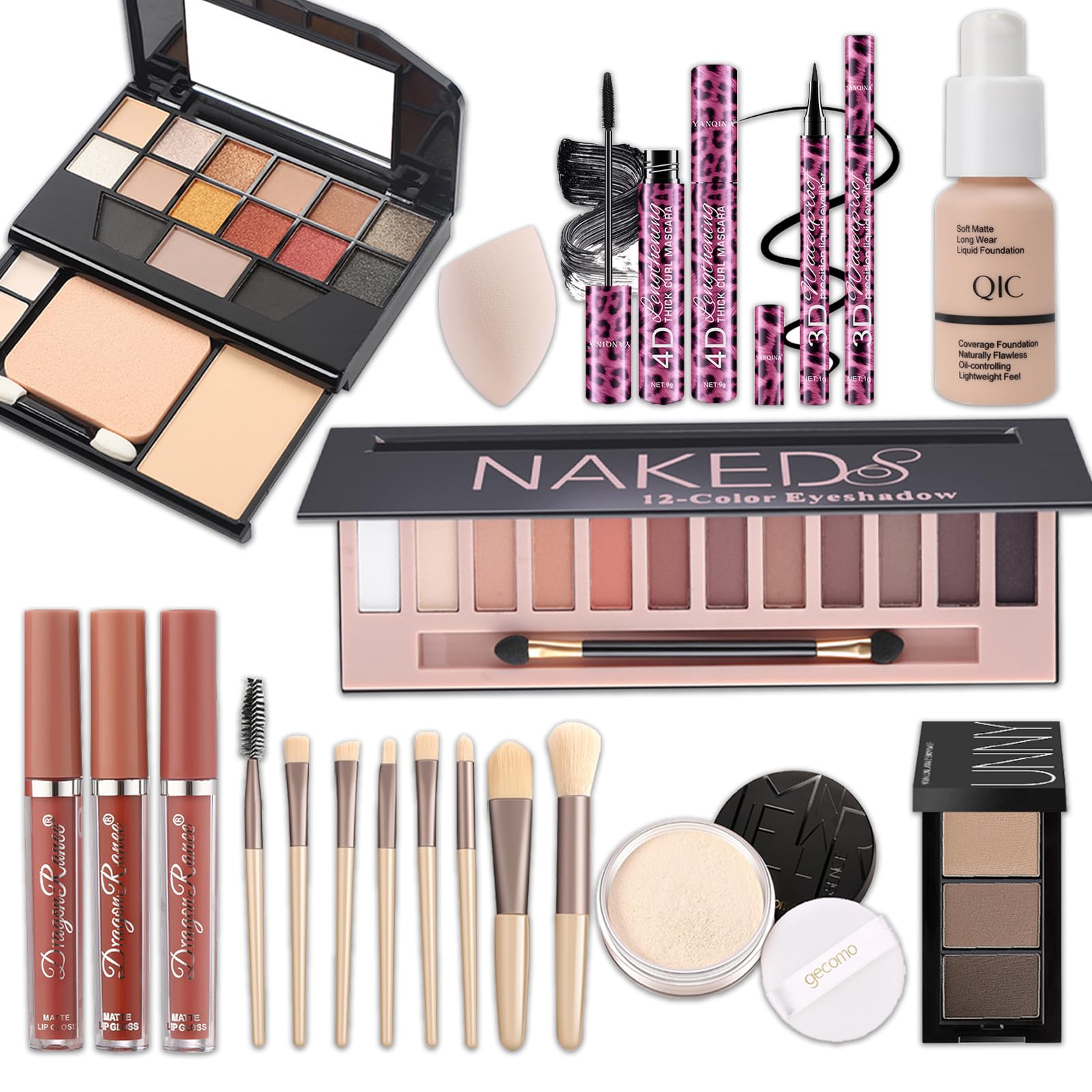 Shefave Makeup Sets for Women All in One Make Up Kit - Full Makeup Sets for Girls Teenagers with Eyeshadow Palette Lip Gloss Concealer Foundation Makeup Brush Makeup Gift Set Makeup Starter Kit