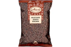 AIVA WE BELIEVE IN QUALITY AIVA Mustard Seeds Brown (RAI SARSON) Whole I All Natural | Indian Origin - Ideal seasoning for sauces/dips/spice blends - (5 LB)
