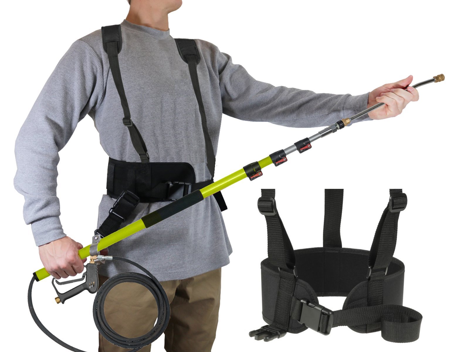 Backyard Accessories Pressure Washer Two Strap Belt Telescoping Wand