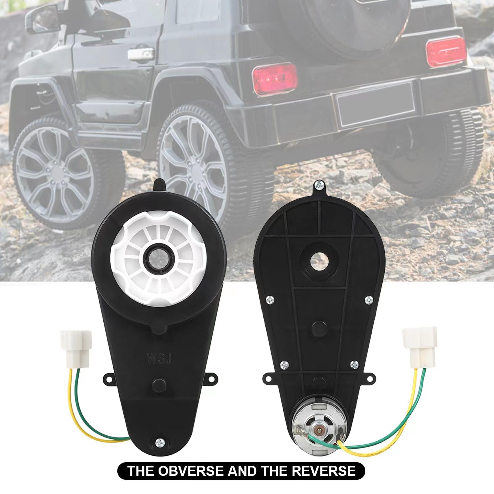 2 Pcs Kids Ride On Car Gearbox 550 24V Motor 40000RPM, Electric Motor Gearbox Motorcycles High Speed RS555 Drive Engine Match Children Ride On Toys