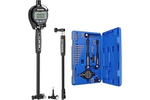 ALLmeter Dial Indicator Bore Gauge with 0.7"-6"/0.0005" Measuring Range Dial Bore Gauge Set with 23PCS Anvils & 6" Measuring Depth for Engine Cylinder Deep Engine Hole Cylinder Measurement Gage