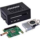GeeekPi AI HAT+ Build-in Hailo AI Accelerator with Metal Case &amp; Active Cooler for Raspberry Pi 5 (13 Tops)