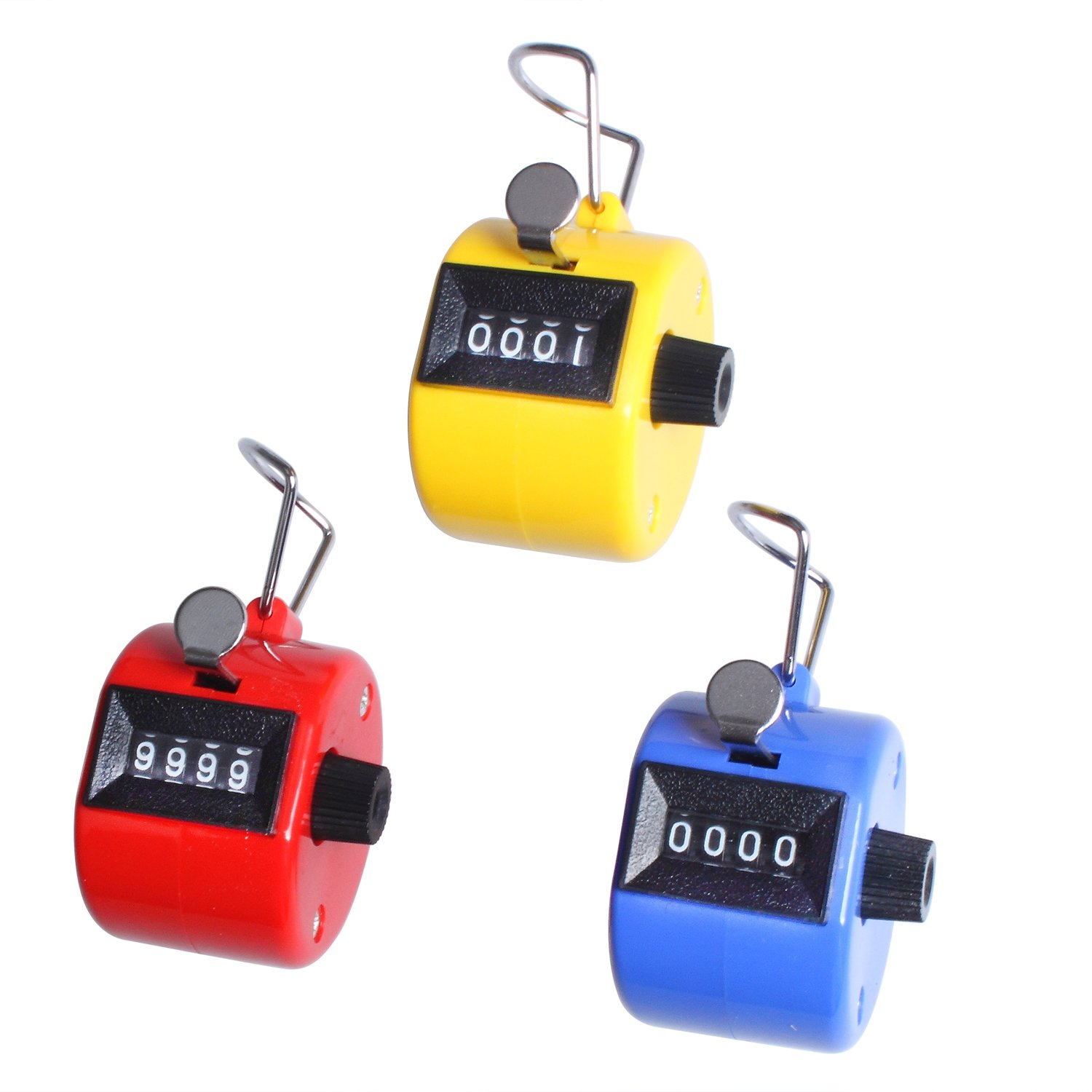ewinever 3 Abs Hand Held Tally Counter 4 Digit Clicker Counter Buddha Numbers Clicker Golf