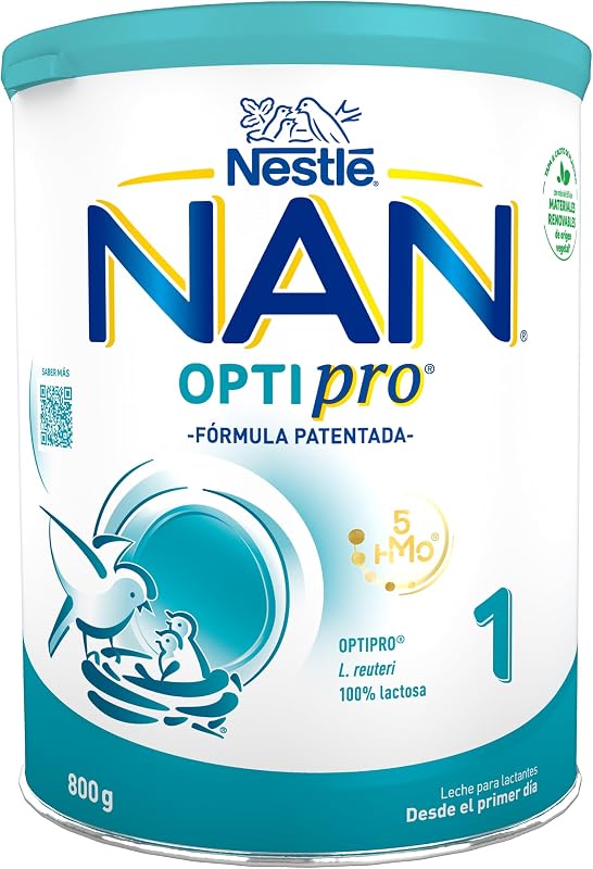 Nestlé NAN OPTIPRO 1 Leite infantil, leite artificial desde o primeiro dia, Leite em pó, biberão de 800g