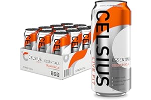 CELSIUS ESSENTIALS, Sparkling Orangesicle, Performance Energy Drink 16 Fl Oz (Pack of 12)