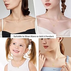 Jewlpire 18K Over Gold Chain Necklace for Women
