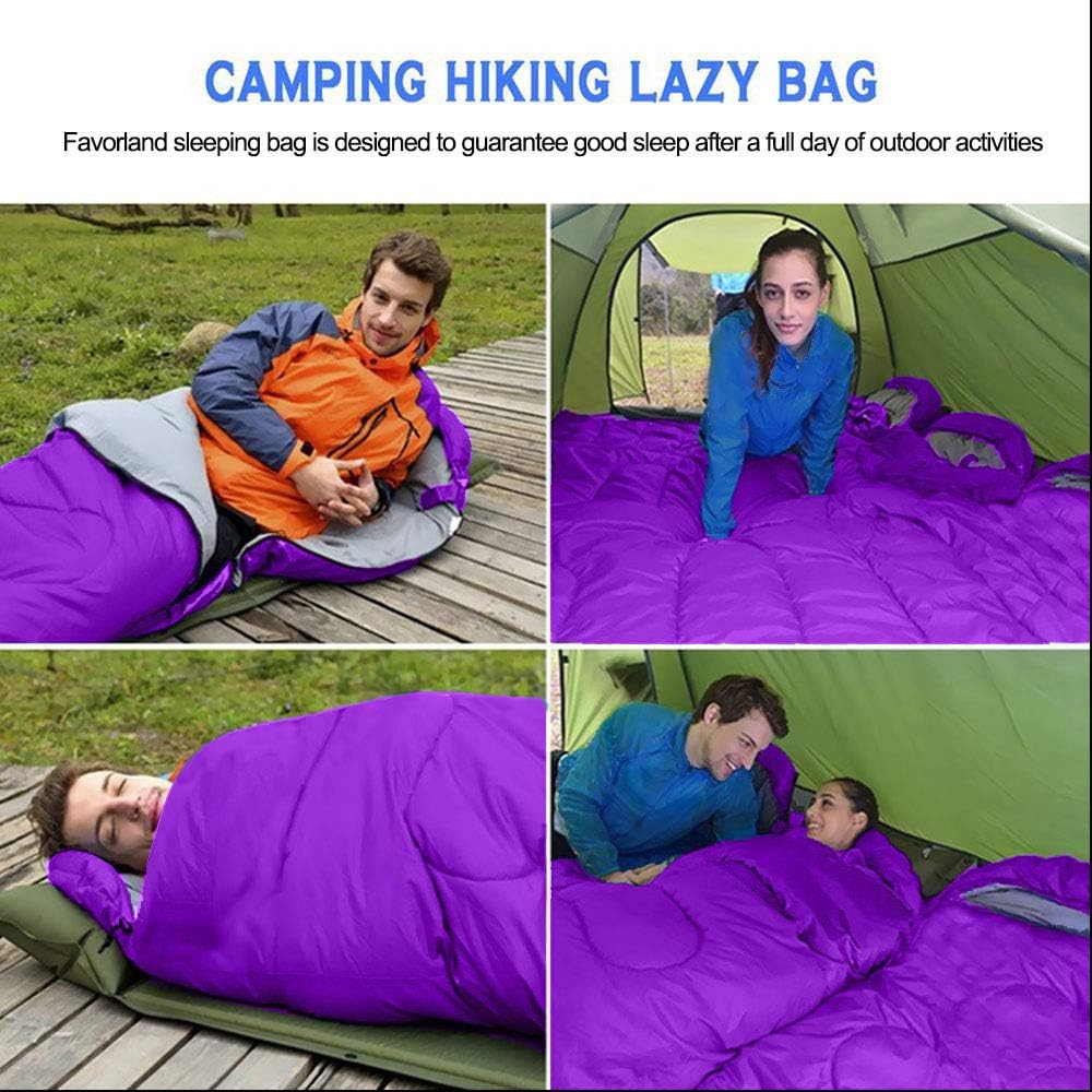 Sleeping Bag, Lightweight 3 Season Weather Sleep Bags for Kids Adults Girls Women, Microfiber Filled 5-20 Degree for Backpacking/Hiking/Camping/Mountaineering with Compression Sack : Sports & Outdoors