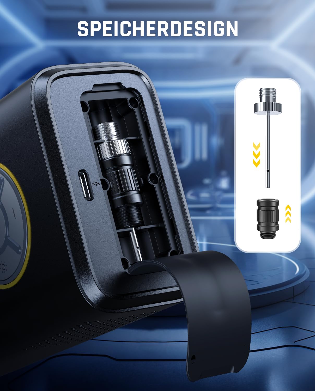 Fanttik X9 Pro Tragbare Elektronische Luftpumpe, 1 Min Schnelles aufblasen Elektrische Kompressor, 10,3 BAR/150 PSI Luftkompressor mit LED-Licht für Fahrrad, Auto, Motorrad und Ball-Klassisch Schwarz 7