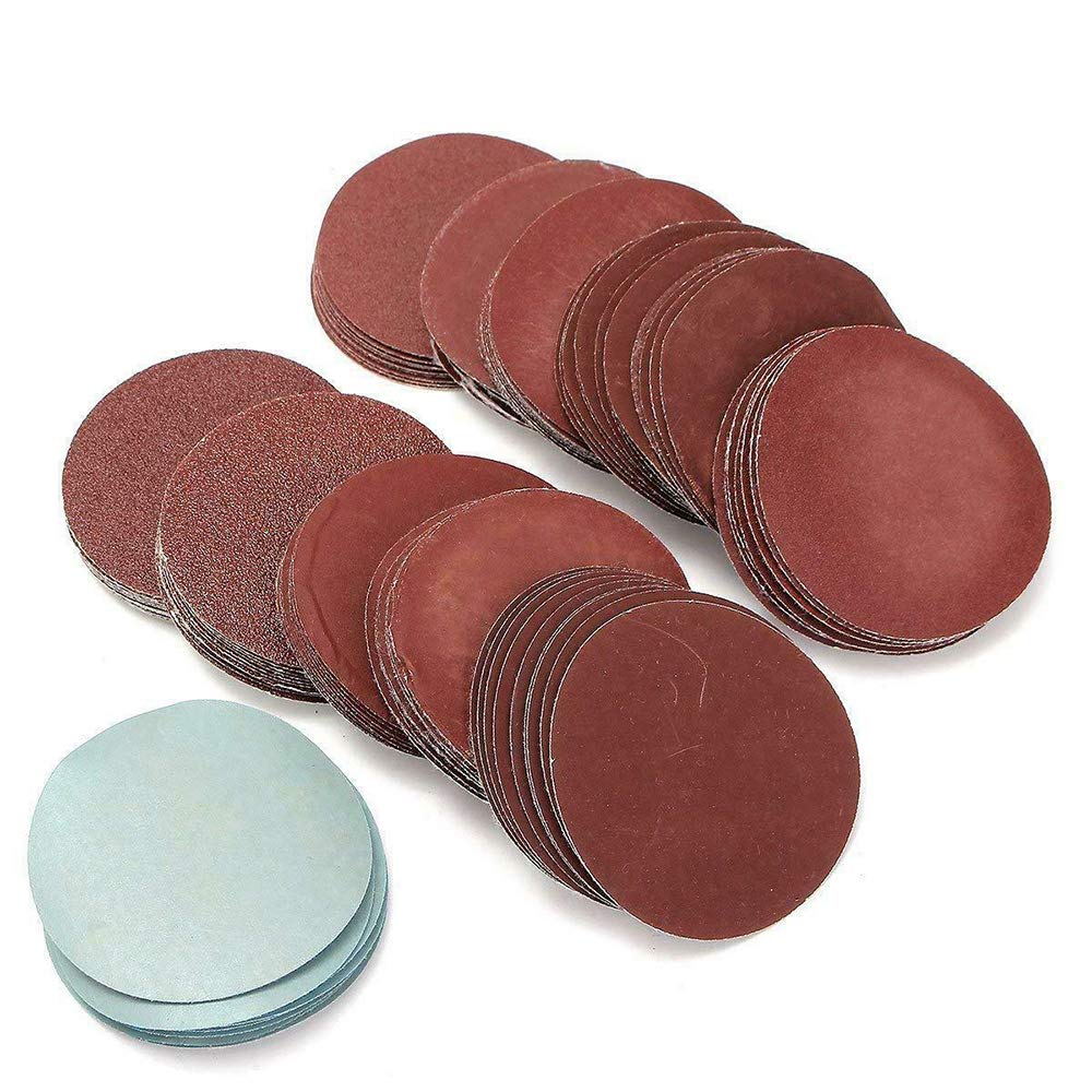 100 Pcs 3" 75mm Sanding Discs Pad 80-3000 Grit Abrasive Sandpaper Hook and Loop Sandpaper Discs