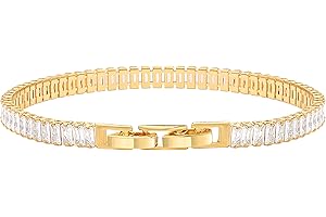 PEARLADA 18k Gold Chain Layerd Bracelet Coin Charm Toggle Bracelet Trendy Cubic Zirconia Jewelry