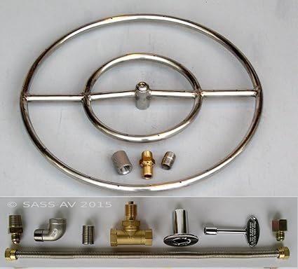 Fireplace Glass San Diego 18 Round Stainless Steel Fire Pit Gas
