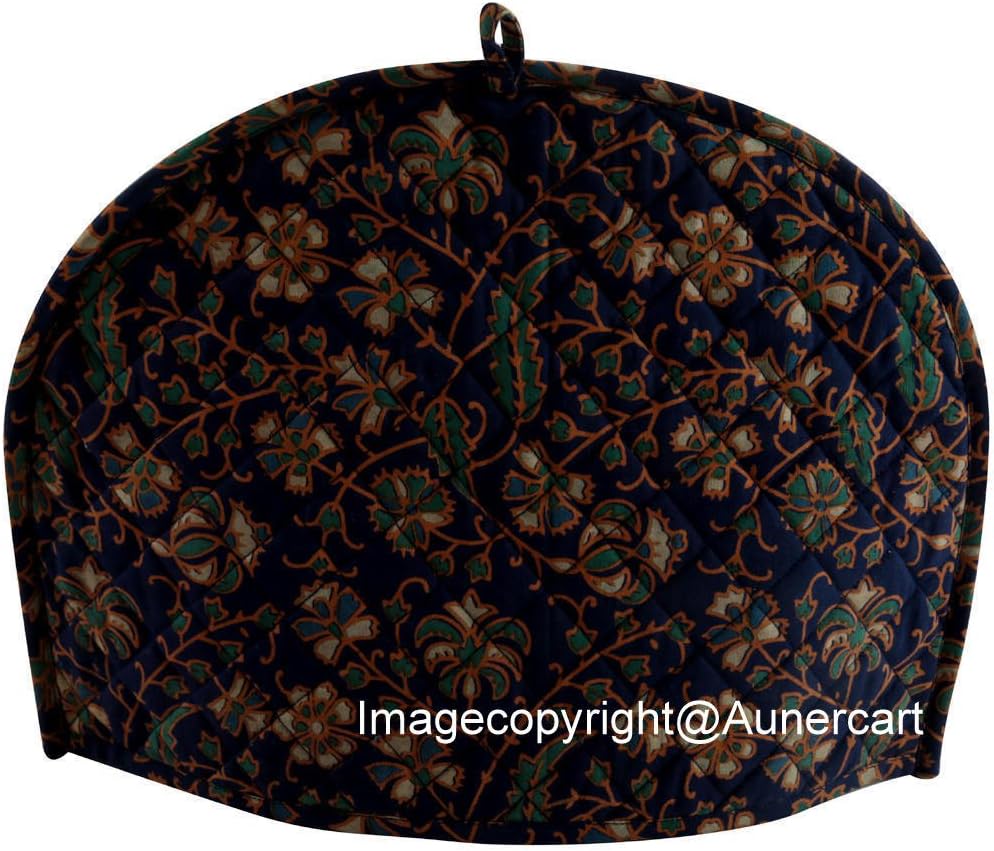 AUNERCART Cotton Blue Tea Cosy Indian Mandala Tea Cozies Tea Pot Cover Tea Cozy