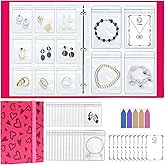 17Dec Large Transparent Jewelry Storage Book with 300 Pockets and 50 Jewelry Pouches,Travel Jewelry Organizer and Storage,Jewelry Binder Organizer for Earring,Bracelet,Necklace