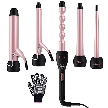 rose gold curling wand set